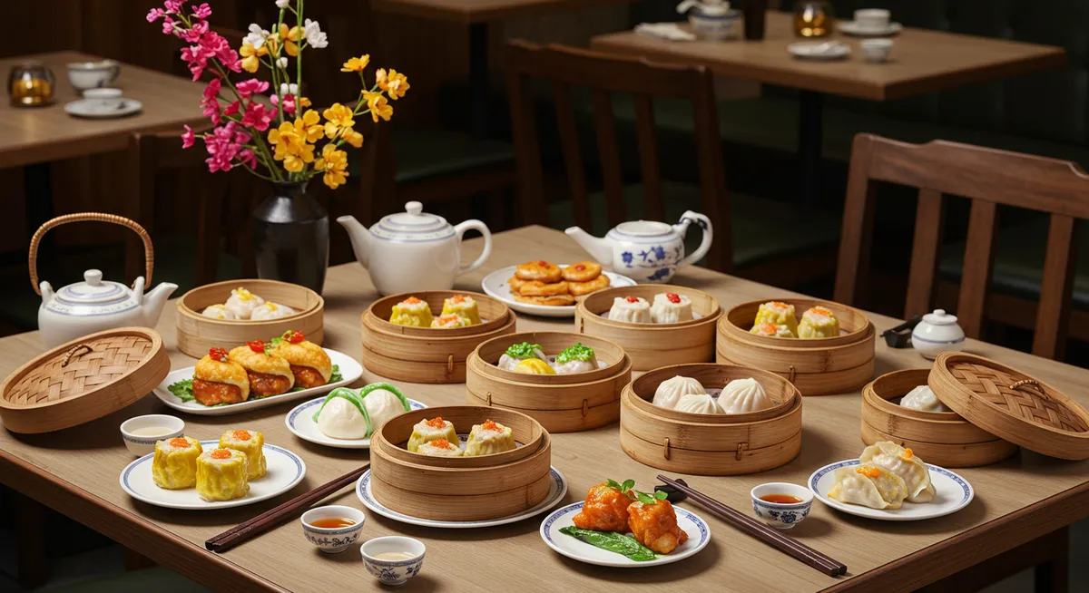 Traditional Guangzhou dim sum selection
