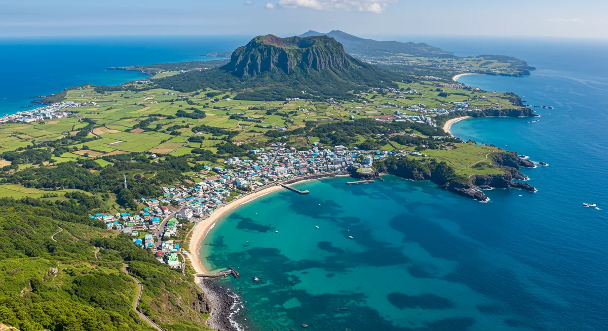 Jeju Island panoramic view
