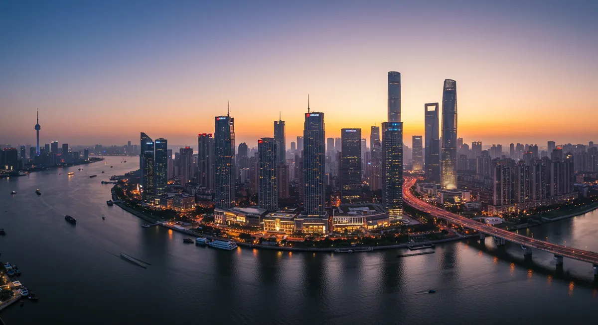 Zhujiang New Town skyline panorama
